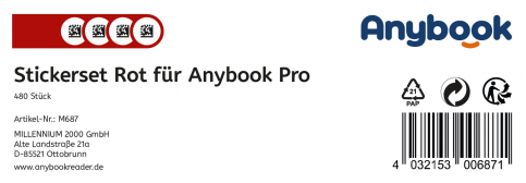 Anybook Pro Sticker Set Rot 