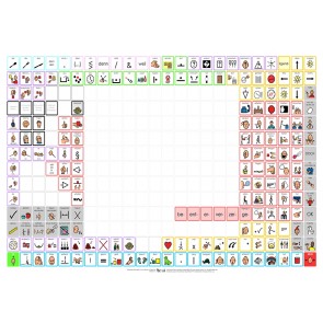 PCS-Wandtafel (A0) mit dem Kernvokabular des Kommunikationsordners